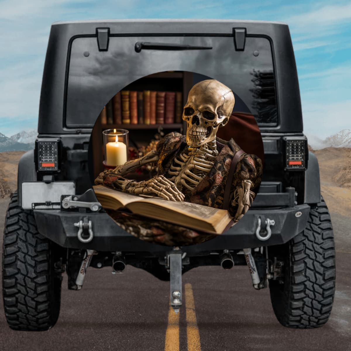 Noble Scholar Skull Spare Tire Cover
