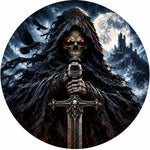Gothic Grim Reaper Broadsword Moon Spare Tire Cover