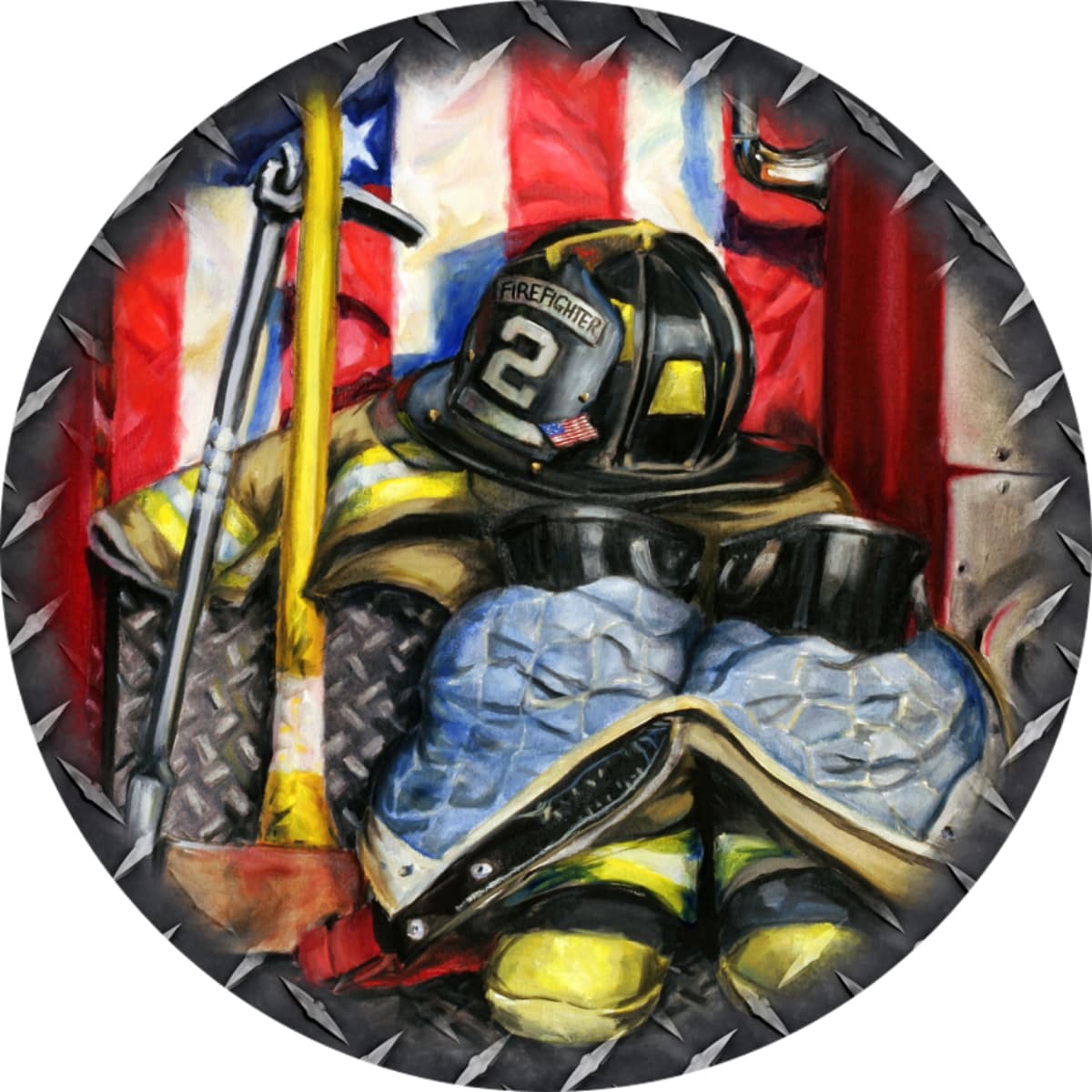 The Resting Warrior Badge Spare Tire Cover