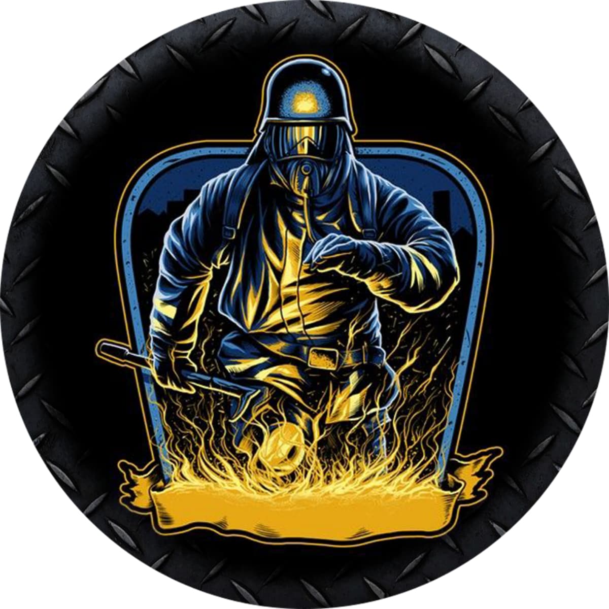 The Midnight Breacher Badge Spare Tire Cover