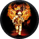 Firefighter Angel Wings Spare Tire Cover