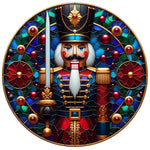 Stained Glass Nutcracker Spare Tire Cover - Jeep, Bronco, RV, Camper & More