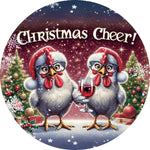 Holiday Country Farmhouse Crimson Tree Glasses Chicks Spare Tire Cover - Jeep, Bronco, RV, Camper & More