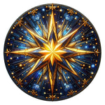 Stained Glass Celestial Star Spare Tire Cover - Jeep, Bronco, RV, Camper & More