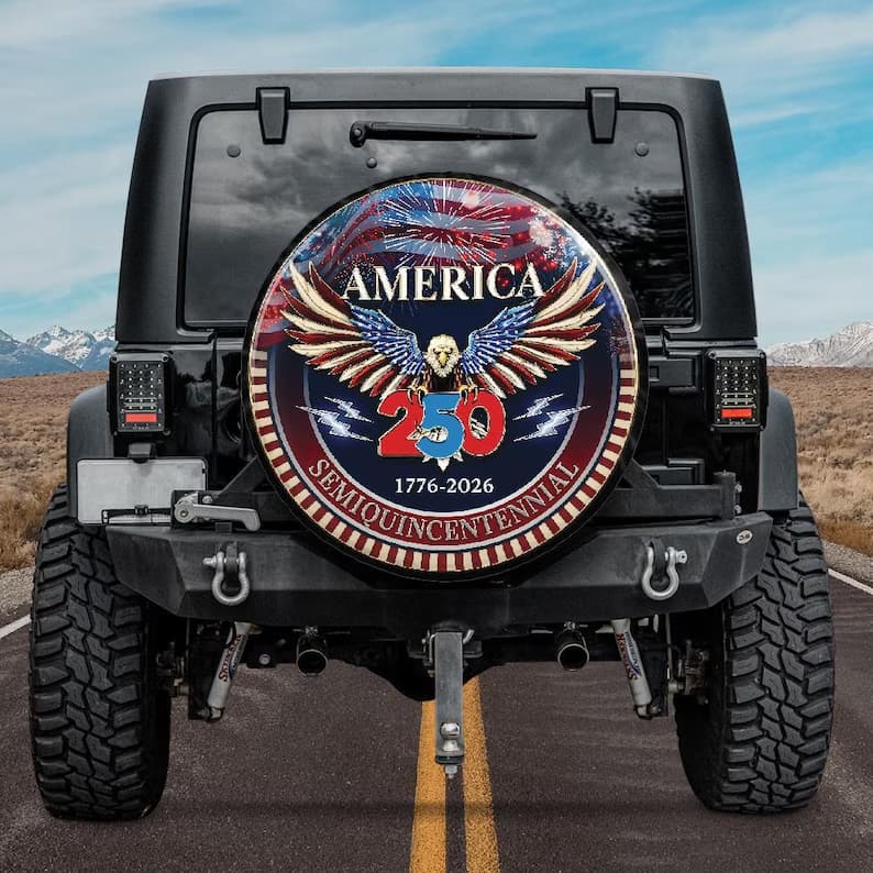 American Eagle Spare Tire Cover - 250th Anniversary 1776-2026