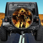 Firefighter Into The Fire Spare Tire Cover
