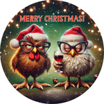 Holiday Country Farmhouse Emerald Bokeh Christmas Chicken Spare Tire Cover - Jeep, Bronco, RV, Camper & More