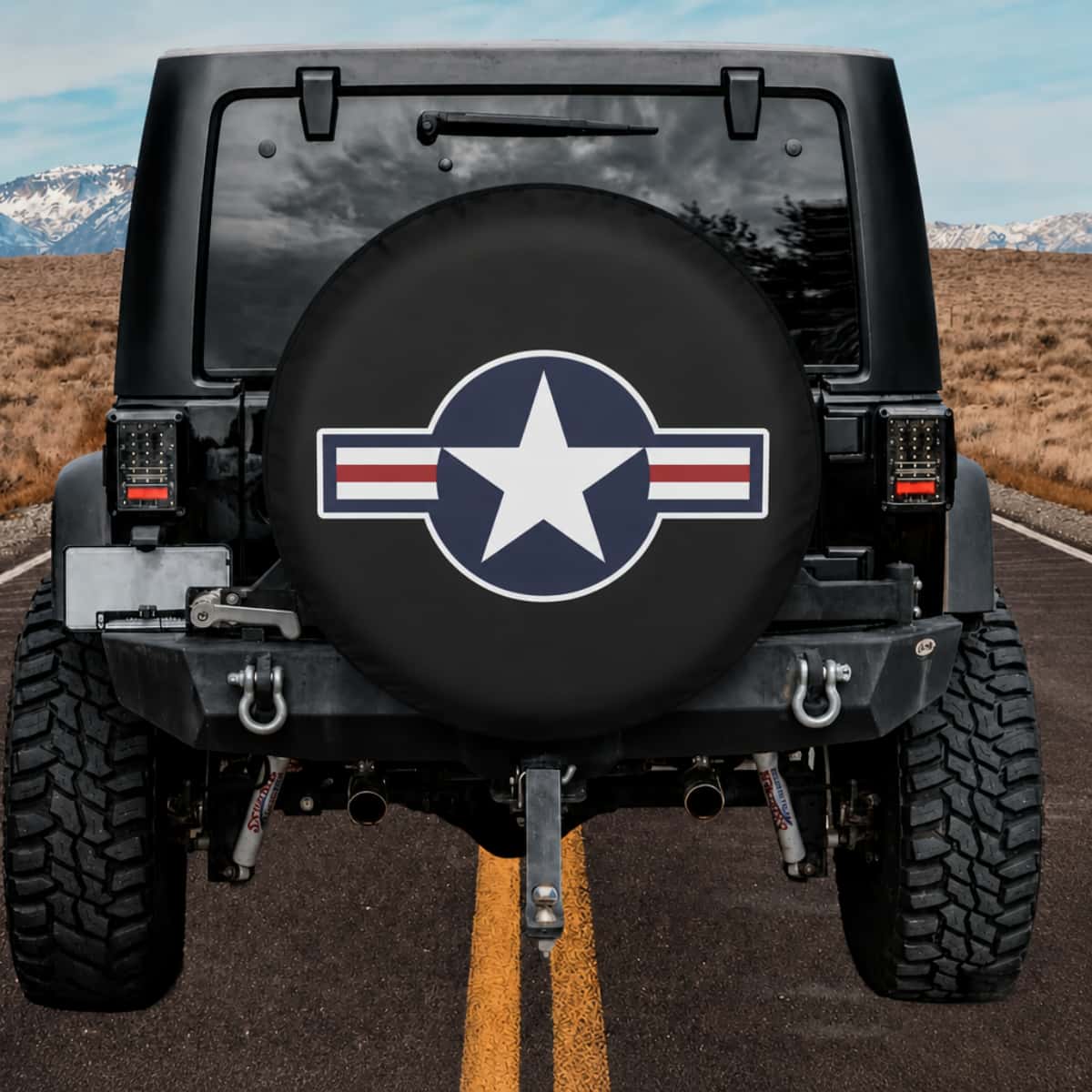 Classic Military Aircraft Star and Bars Roundel Spare Tire Cover