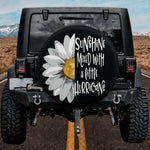 Sunshine Mixed With A Little Hurricane Daisy Spare Tire Cover for Jeep