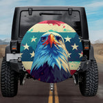 Vintage Patriotic American Flag Eagle Spare Tire Cover