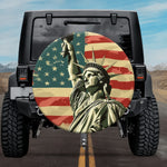 Classic Americana Lady Liberty Flag Design SUV Tire Cover