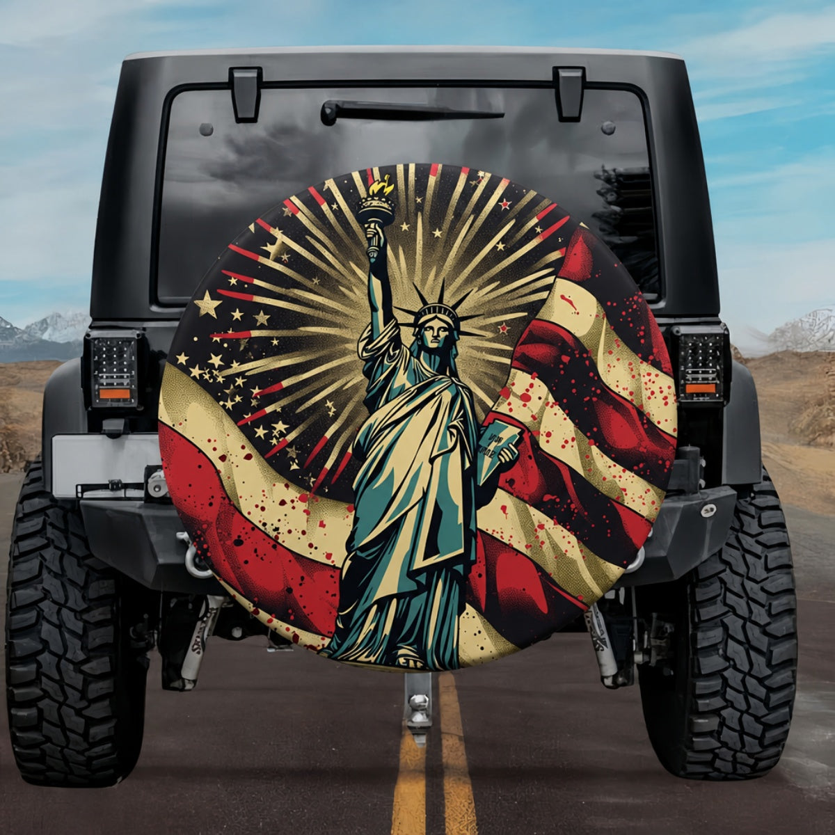 Majestic Radiant Liberty Patriotic SUV Tire Cover