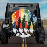 Patriotic Gnomes Hand-in-Hand Rainbow Forest Spare Tire Cover