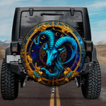 Capricorn : Art Nouveau Celestial Zodiac Spare Tire Cover