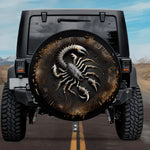 Scorpio Guardian: Gothic Metallic Celestial Zodiac Spare Tire Cover