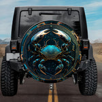 Cancer Guardian: Art Nouveau Celestial Zodiac Spare Tire Cover