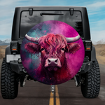 Highland Nebula: Creative Full-Bleed Cosmic Spare Tire Cover