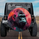 Vibrant Watercolor Gorilla Spare Tire Cover