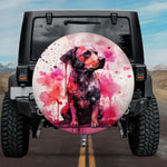 Black and Tan Dog Watercolor Spare Tire Cover