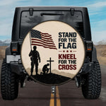 Stand for The Flag Kneel for The Cross Spare Tire Cover