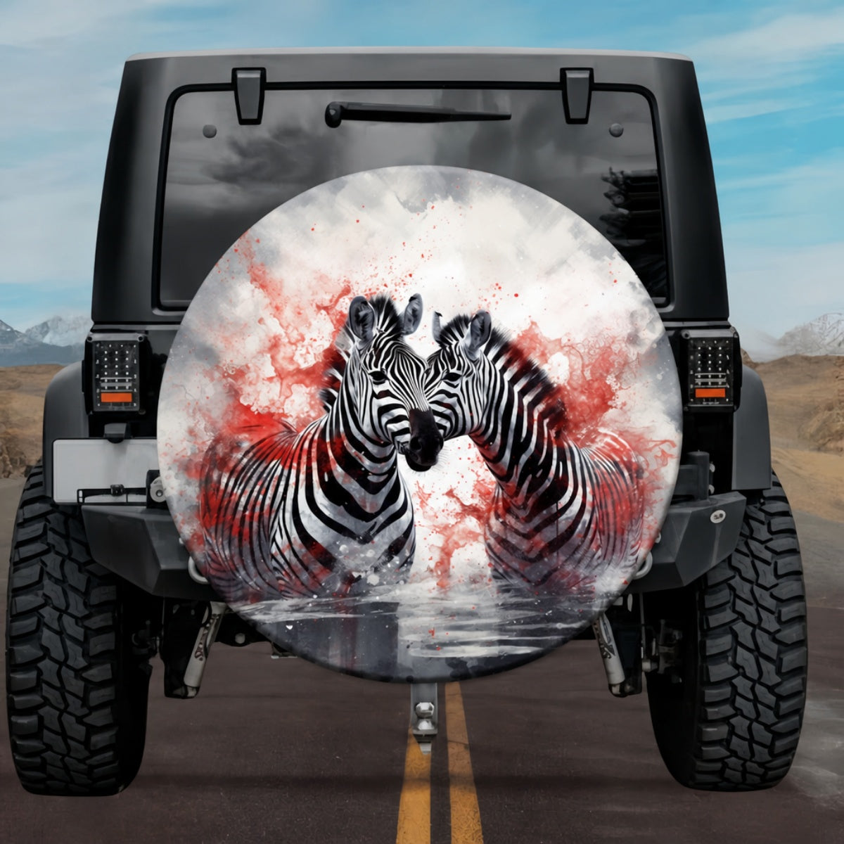 Twin Guardians Freedom Zebra Tire Cover