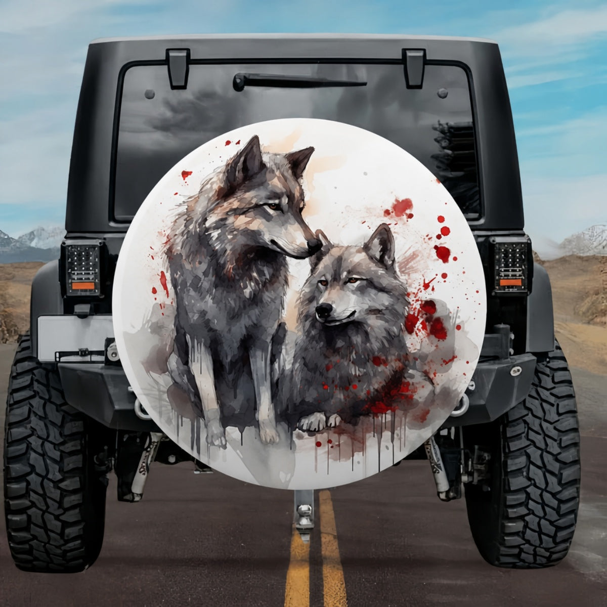 Loyal Companions Wild Wolf Pair Wheel Cover