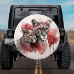 Fierce Protectors Crimson Cougar Family Tire Cover
