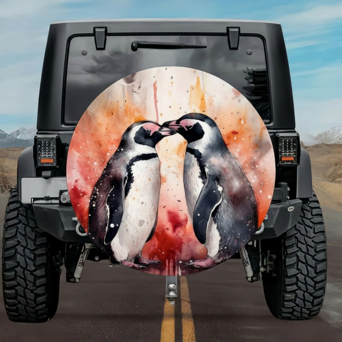 Eternal Unity Full-Bleed Majestic Penguin Wheel Cover