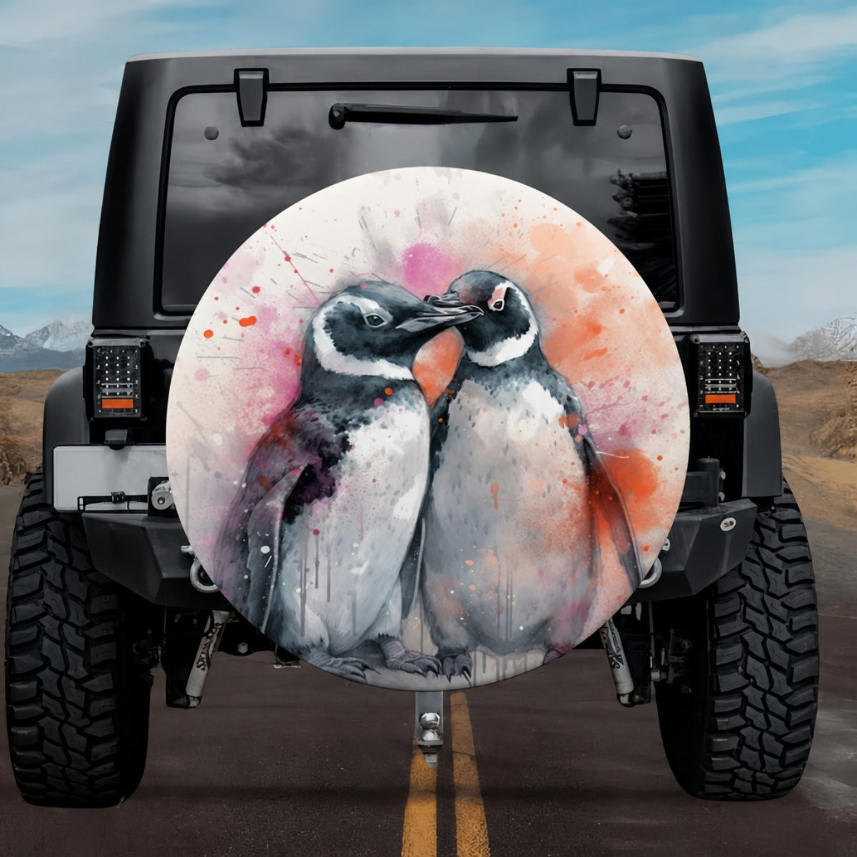 Eternal Warmth Symmetrical Majestic Penguin Wheel Cover