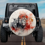 Eternal Warmth Lion and Cub Symmetrical Tire Cover