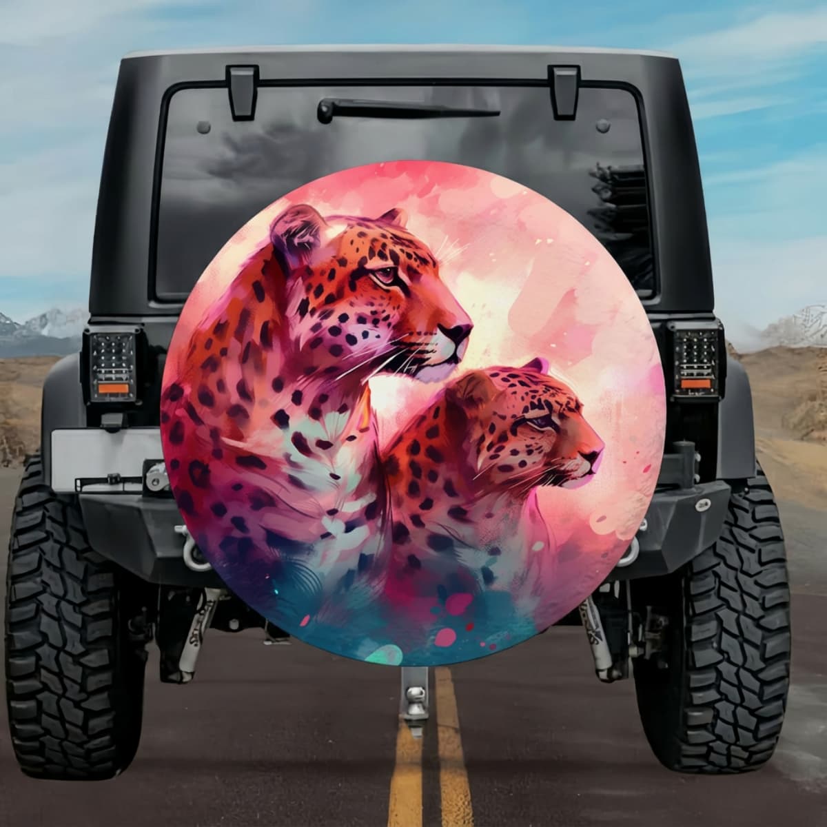 Soulmates of The Polar Horizon Leopard Tire Cover