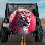 Artistic Purple Splatter Jaguar Tire Cover for SUV