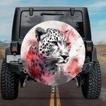Lone Hunter Crimson Splash Leopard Spare Tire Cover