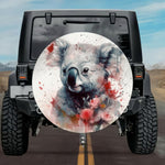 Crimson Rose Koala Profile Spare Tire Cover