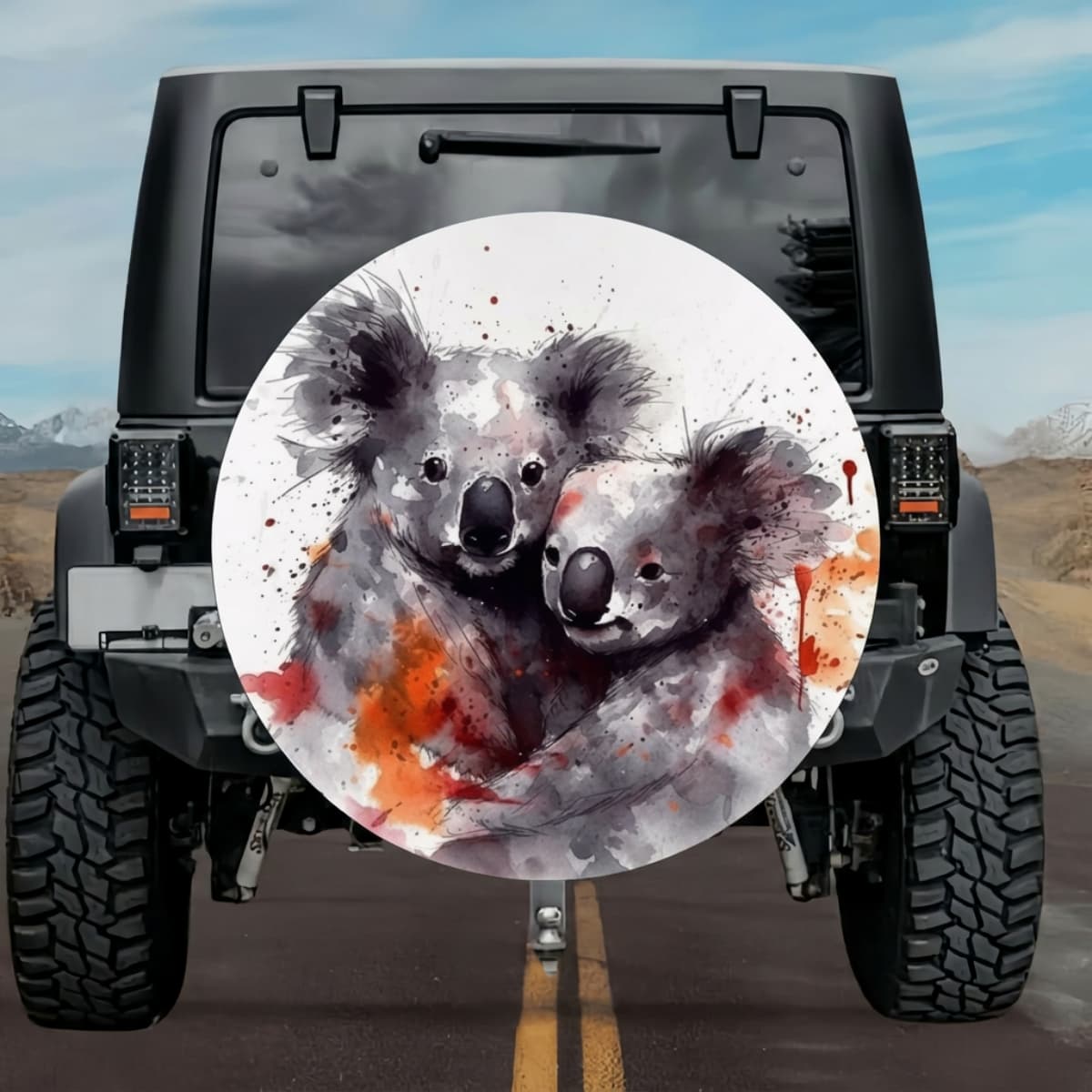 Eternal Warmth Symmetrical Koala Pair Tire Cover