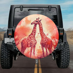 Eternal Companion Symmetrical Saturated Giraffe Wheel Cover