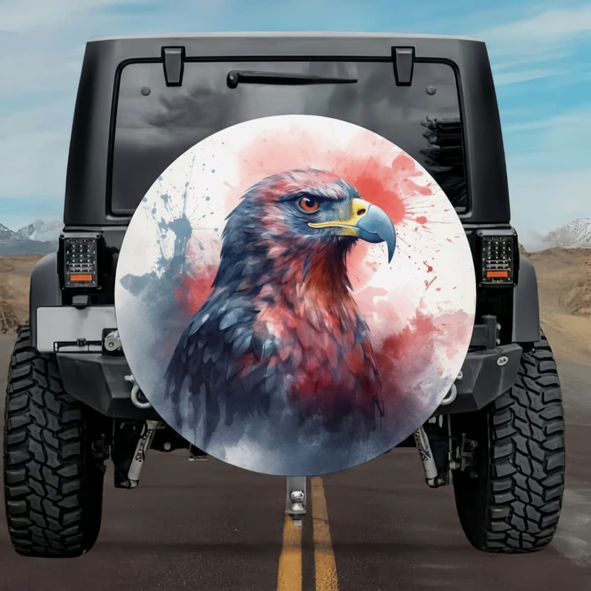 Charcoal Blue Eagle Profile Spare Tire Cover
