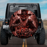 Detailed Horror Skull Collector Spare Tire Cover