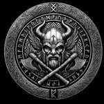 Tactical Viking Warrior Rune Shield Spare Tire Cover