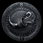 Tactical Viking Battle Horn Rune Shield Spare Tire Cover