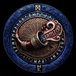 Tactical Viking Battle Horn Rune Shield Spare Tire Cover