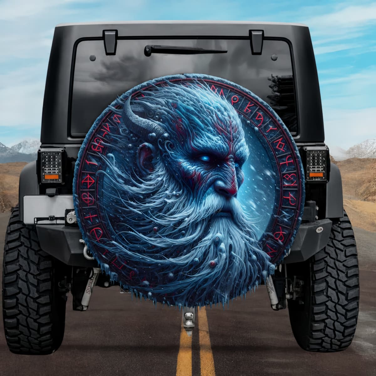 Bergelmir Last Frost Giant Rune Shield Spare Tire Cover