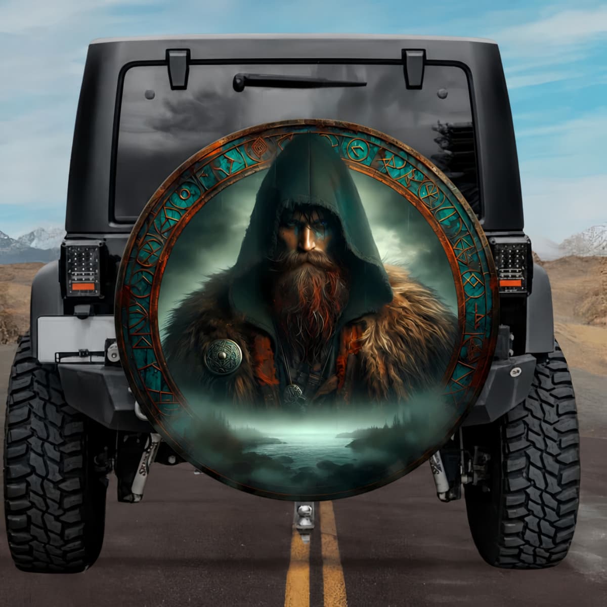 Tactical Harbard Ferryman Rune Shield Spare Tire Cover
