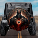 Obsidian Rock Lava Heart Wheel Cover for Jeep Wrangler