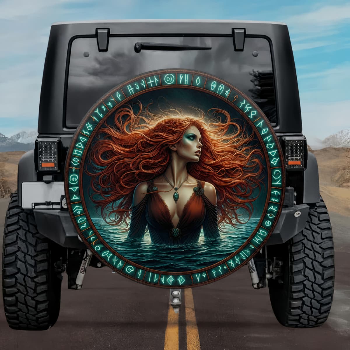 Tactical Menglad Goddess of Jewelry Rune Shield Spare Tire Cover