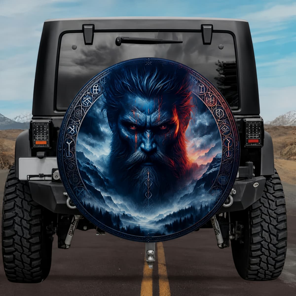 Tactical Utgarda-Loki Illusion Sorcerer Giant Rune Shield Spare Tire Cover