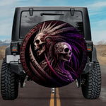 Tactical Hunahpu Mayan Twin Hero Skull Spare Tire Cover