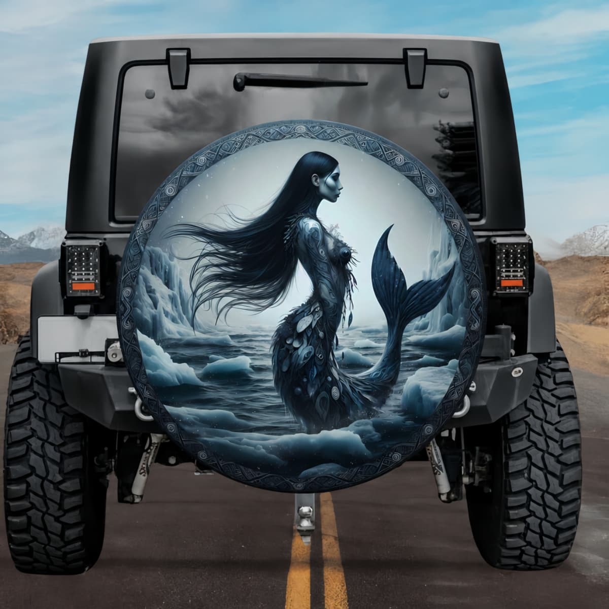 Tactical Sedna Inuit Sea Goddess Mermaid Spare Tire Cover