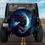 Tactical Yohualtecuhtli Aztec Lord of the Night Spare Tire Cover