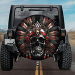Tactical Aztec Obsidian Skull Tezcatlipoca Spare Tire Cover